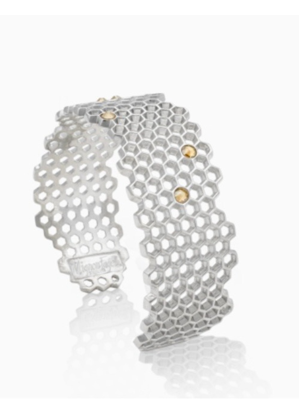 🩶💛 NWOT MIGNON FAGET BEST SELLING HIVE JEWELED CUFF! 💛💛